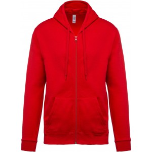 Kariban kapucnis, cipz�ras f�rfi pul�ver, Red