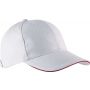 Kup Orlando 6 paneles sapka, White/Red