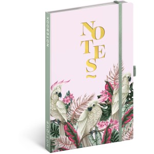 Notesz Cockatoo, lined, 13 x 21 cm (naptr)